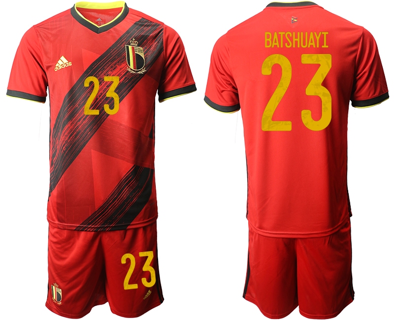 Men 2021 European Cup Belgium home red #23 Soccer Jersey->belgium jersey->Soccer Country Jersey